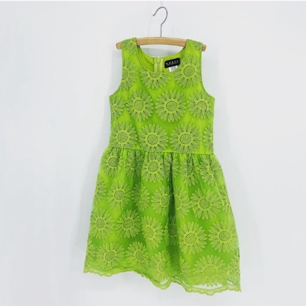 VINTAGE 90s GUESS Dress Skirt Sleeveless Formal Green Tulle Gown Tank Top Floral